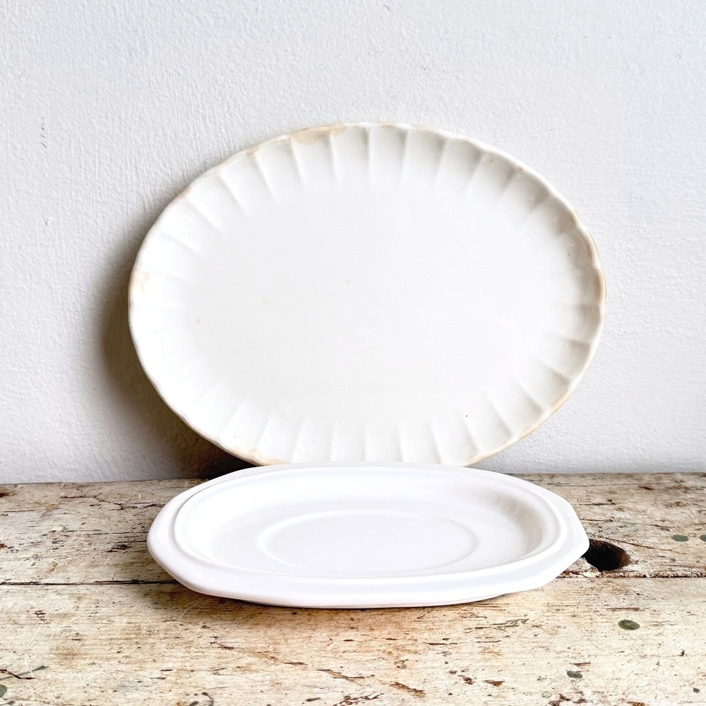 W.S. George Riviera, White Ironstone Platter Homer Laughlin Underplate CSGE